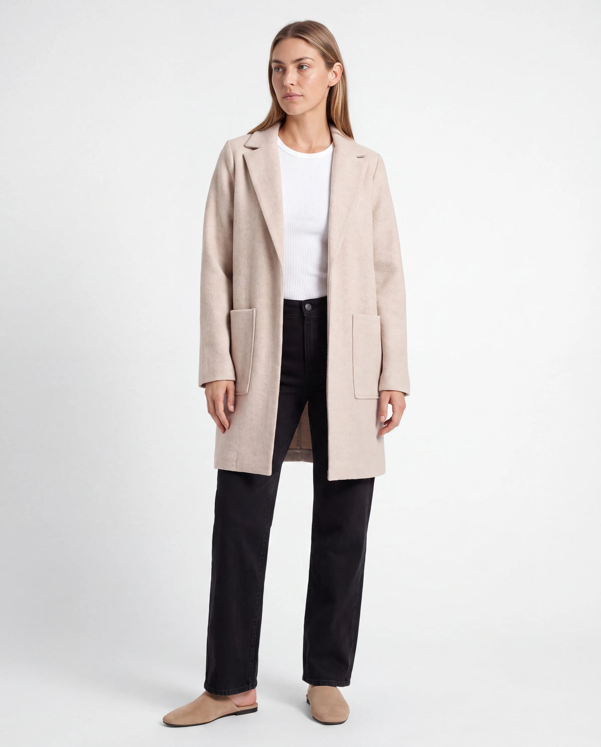 Hadley Coatigan – Oatmeal, front view