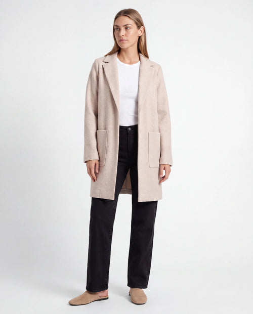 Hadley Coatigan – Oatmeal, front view
