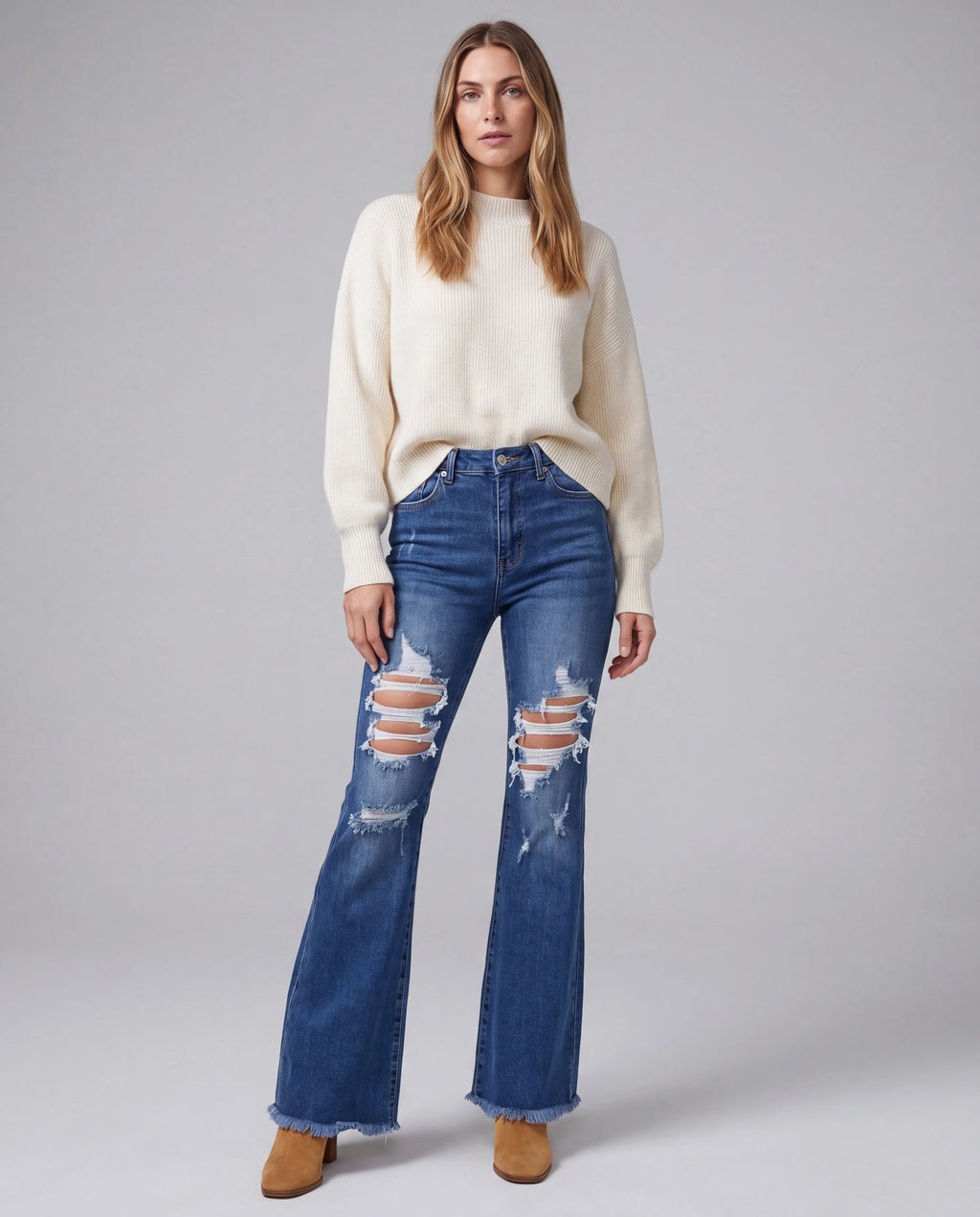 Selene High-Rise Flared Jeans, front view