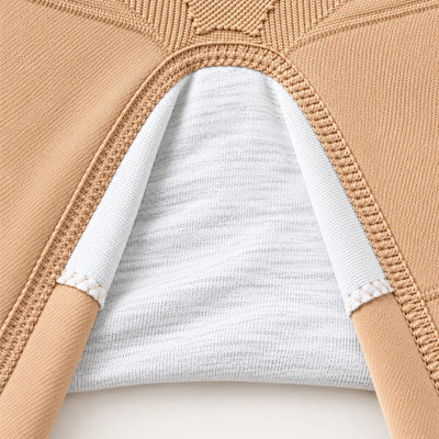 Cotton gusset on the beige bodysuit