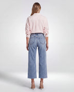 Calder High-Rise Cropped Wide-Leg Jeans, in medium wash, back view