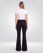 Marlow High-Waisted Flared Jeans – Black, back view