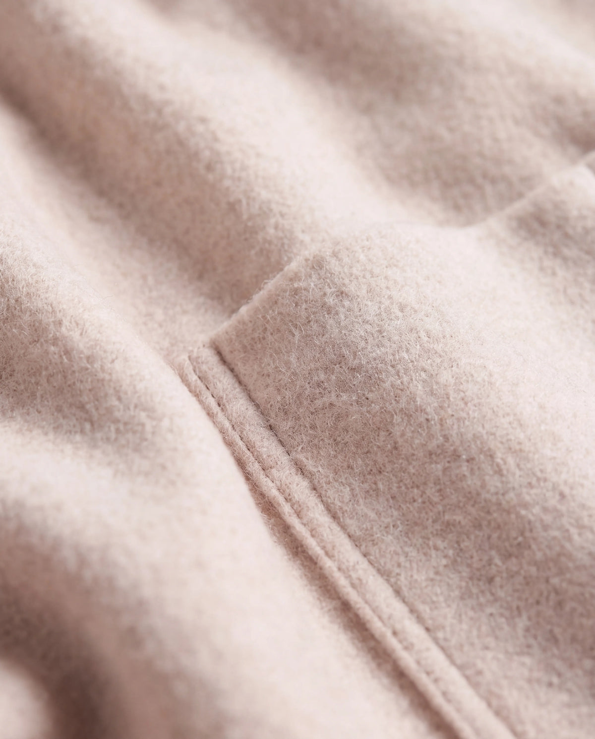 Hadley Coatigan – Oatmeal, fabric and seam detail