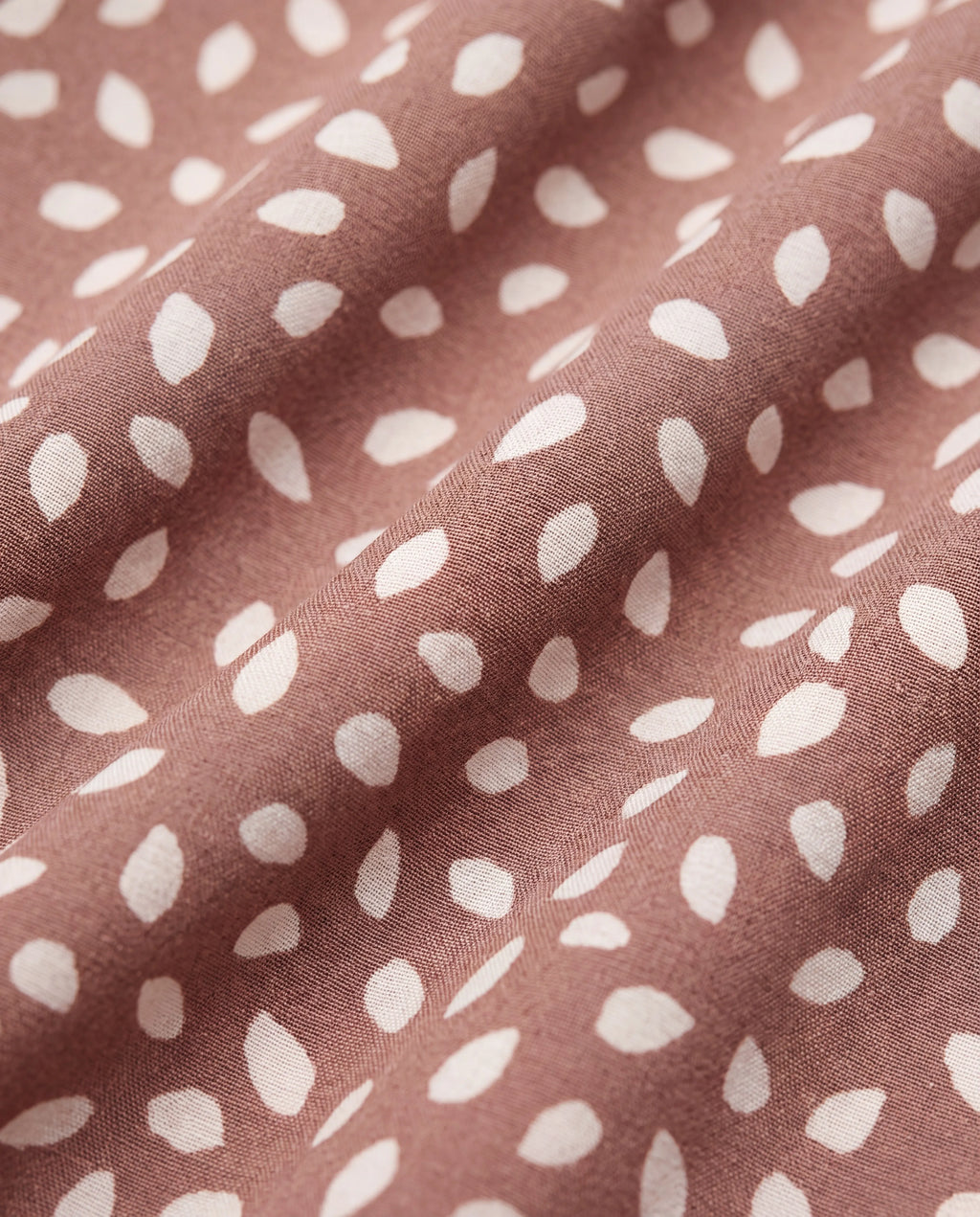 Rosalie Ruched Midi Dress – Mocha, mocha print fabric detail