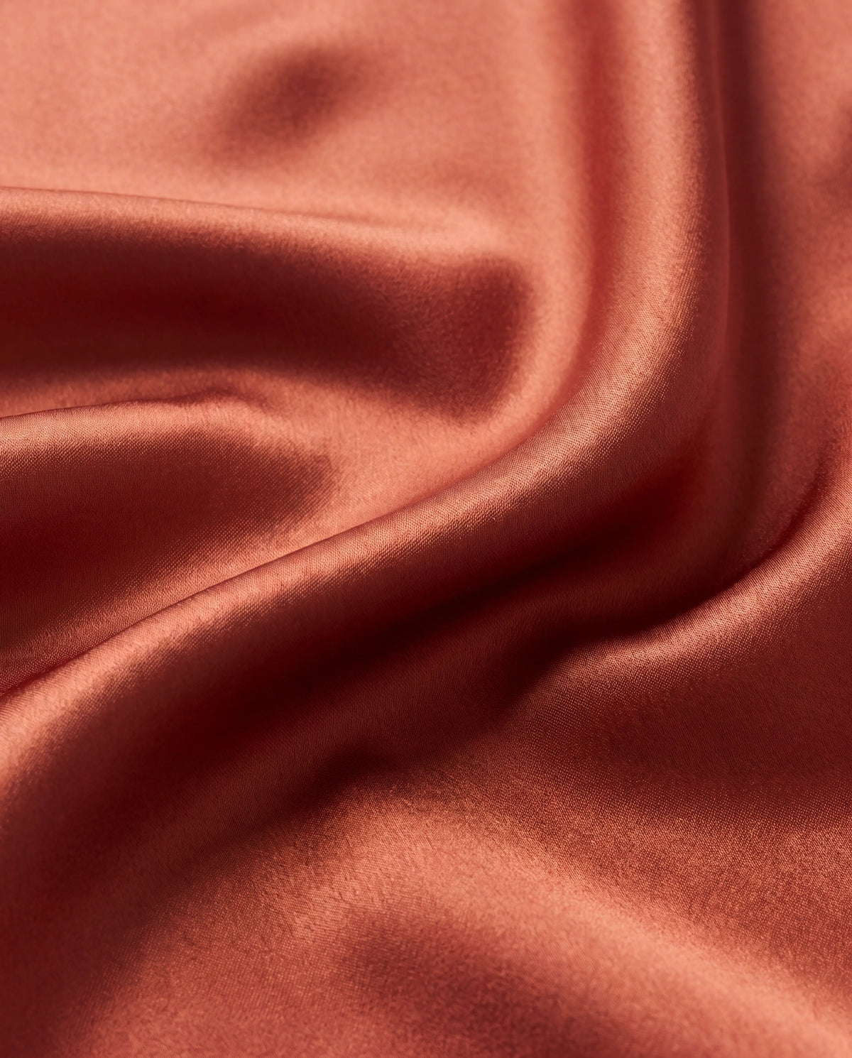 Amara Cowl-Neck Midi Dress – Rust, satin-sheen fabric detail