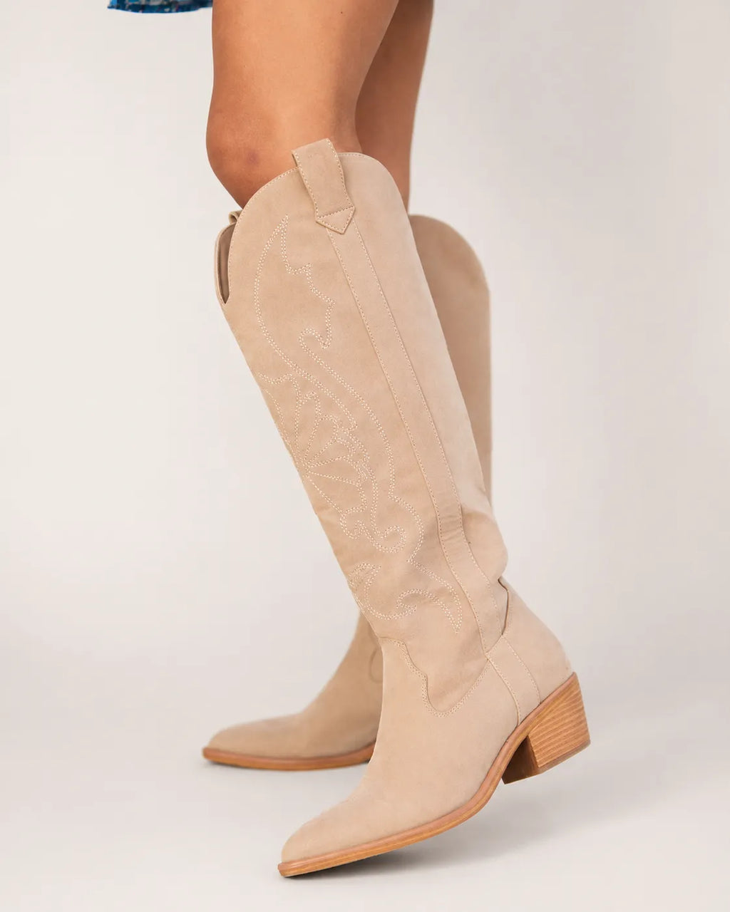 Shania Tan Tall Cowboy Boots