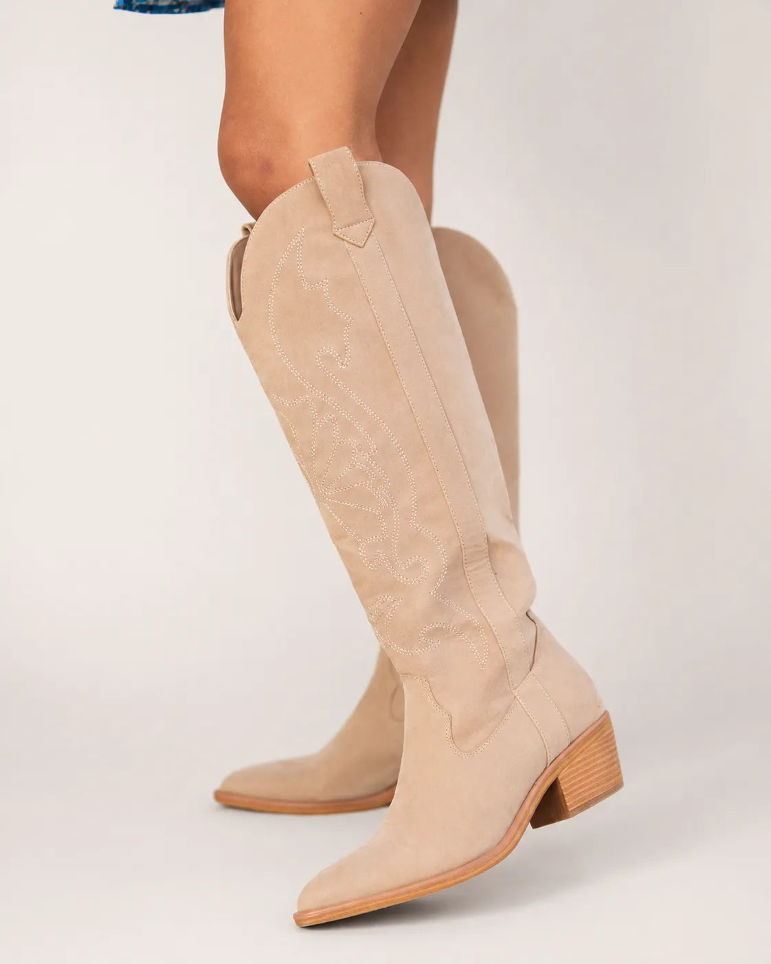 Shania Tan Tall Cowboy Boots