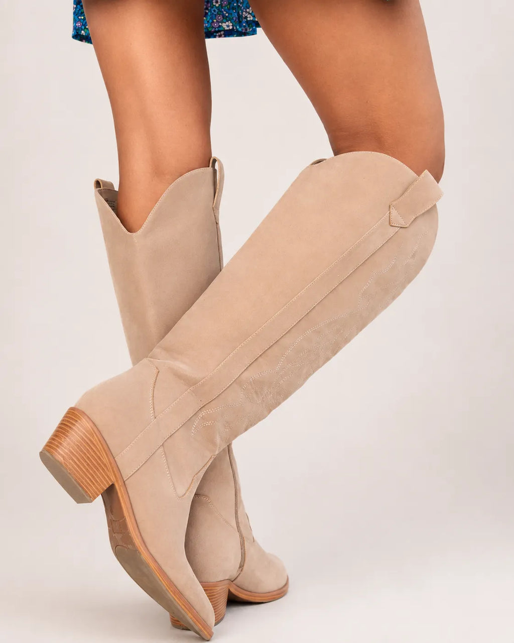 Shania Tan Tall Cowboy Boots