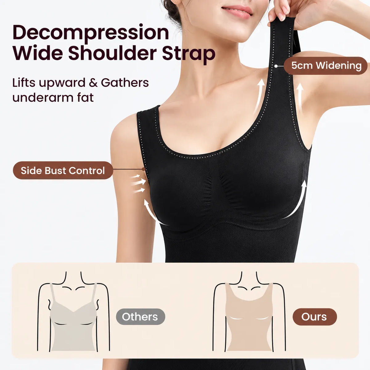Women’s Tummy Control Shapewear Bodysuit – Easy-Off Design