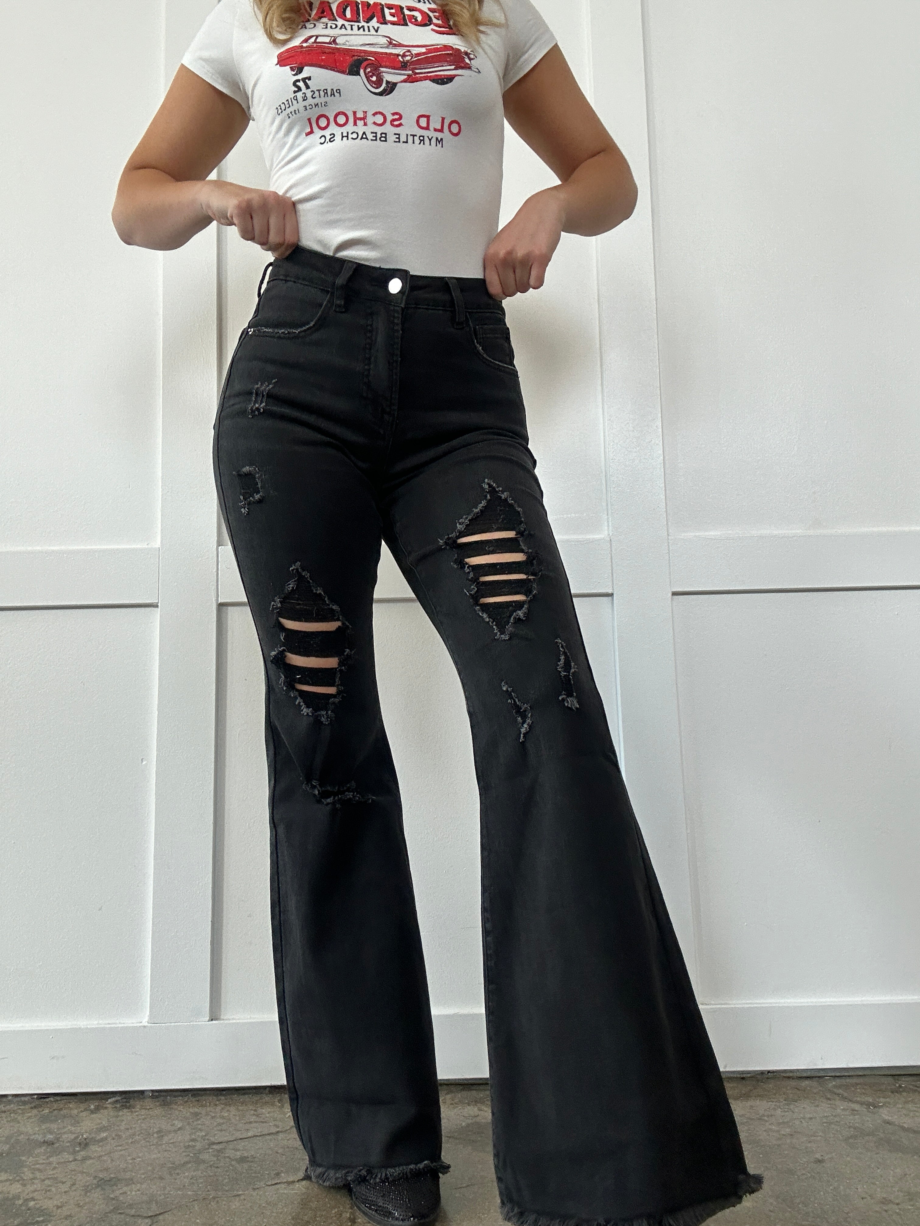 Viral Lainey Tummy Control Flare Jeans