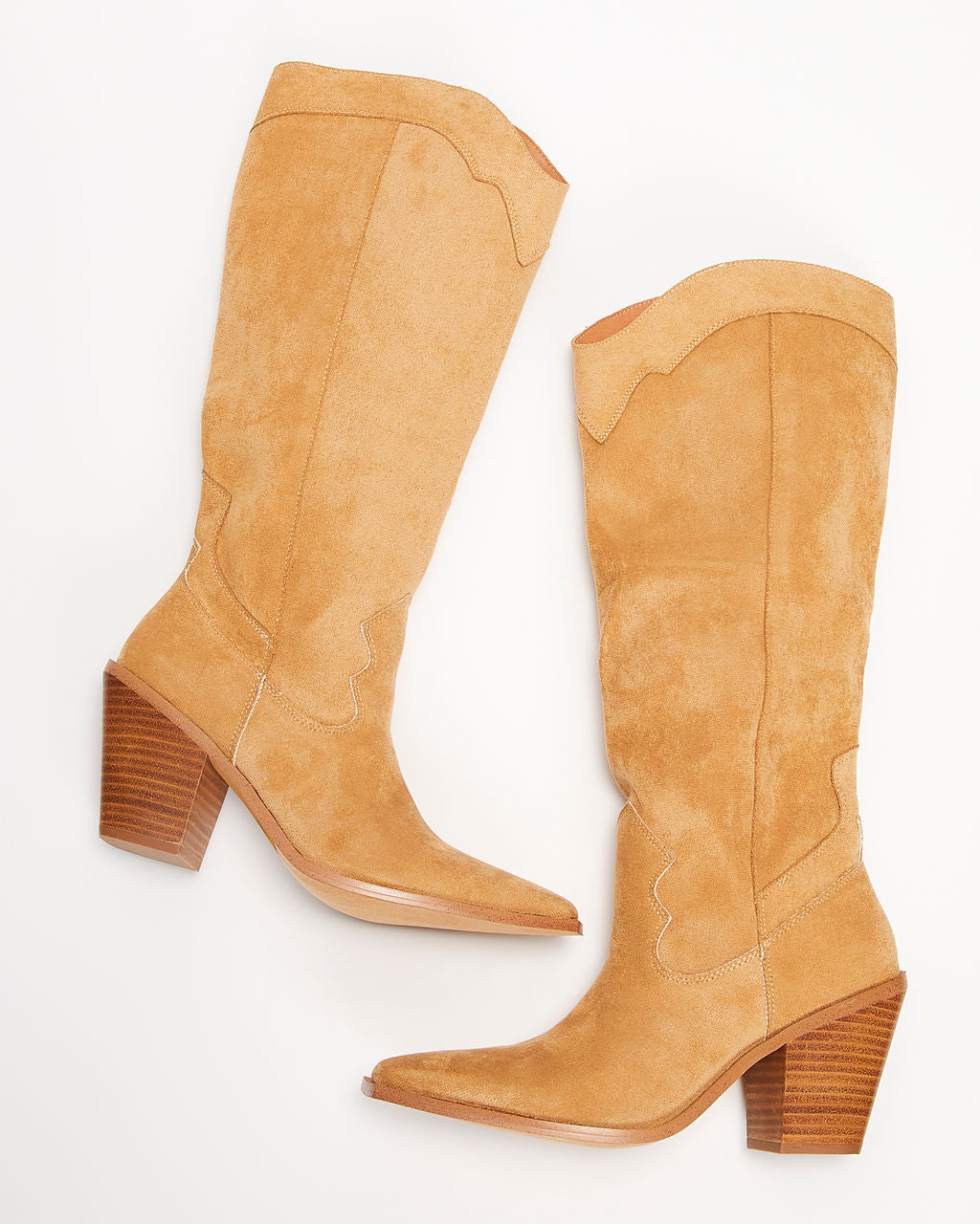 Apricot % Carlisle  Carlisle Suede Heeled Boots-5