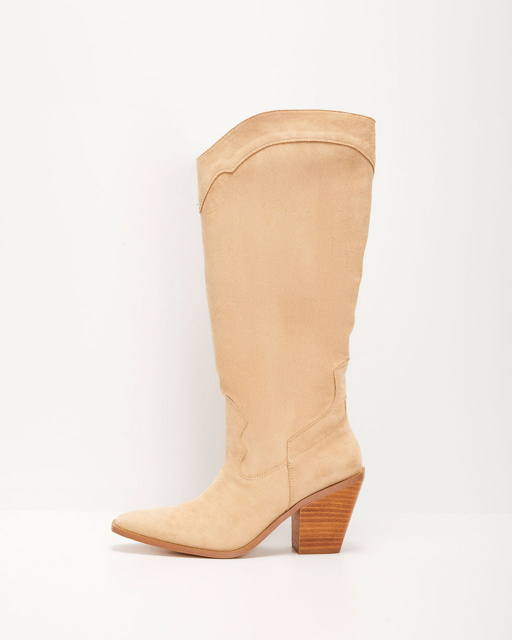 Beige % Carlisle Suede Heeled Boots-1