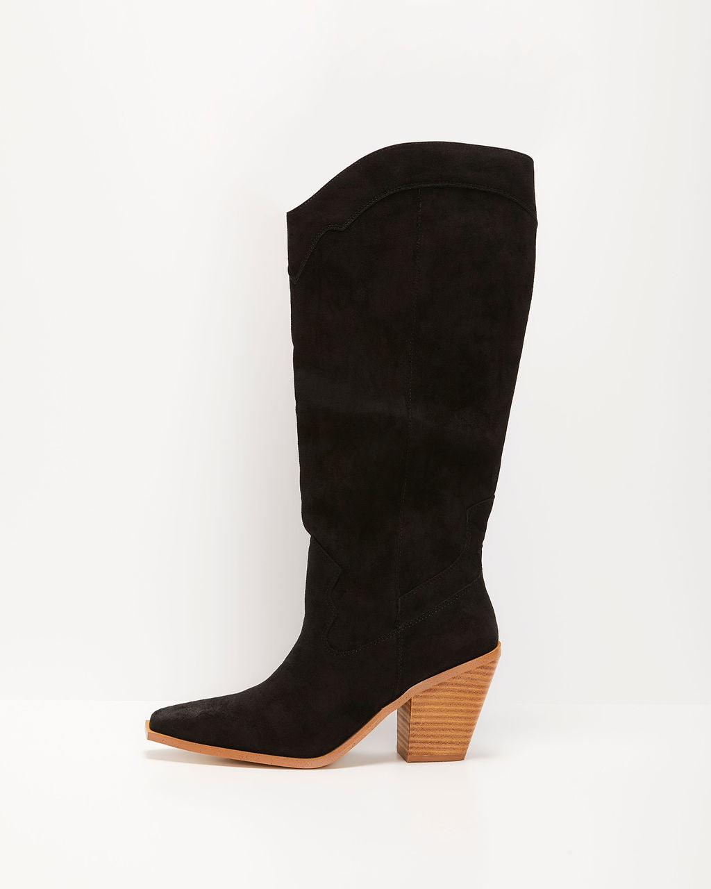 Black % Carlisle Suede Heeled Boots-3