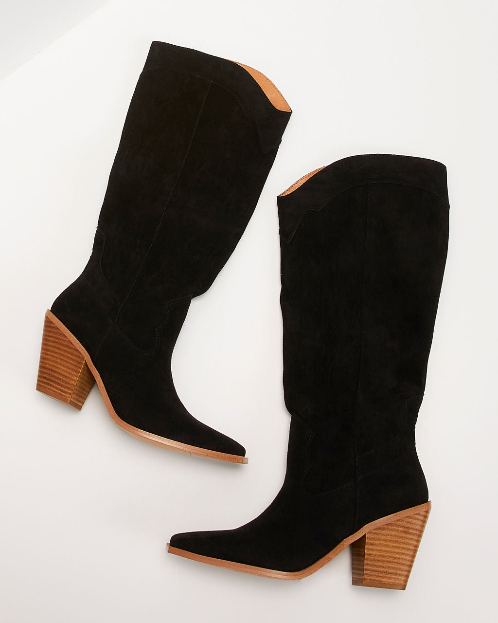 Black % Carlisle Suede Heeled Boots-6
