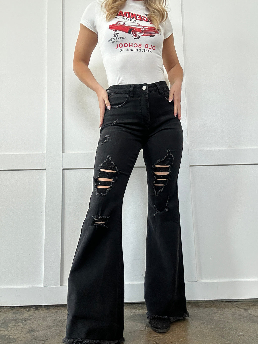 Viral Lainey Tummy Control Flare Jeans