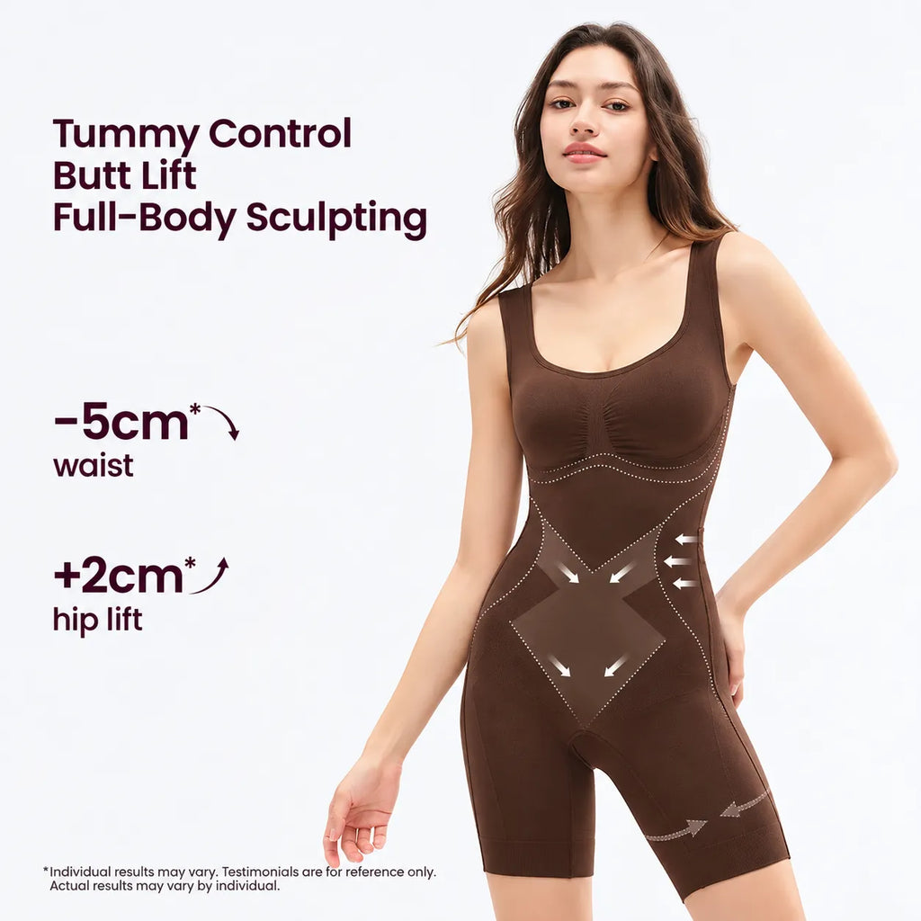 Women’s Tummy Control Shapewear Bodysuit – Easy-Off Design