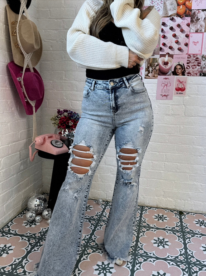 Viral Lainey Tummy Control Flare Jeans