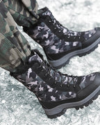 Men's Camo Print Lace-Up Snow Boots with Faux Fur Trim – Dexter