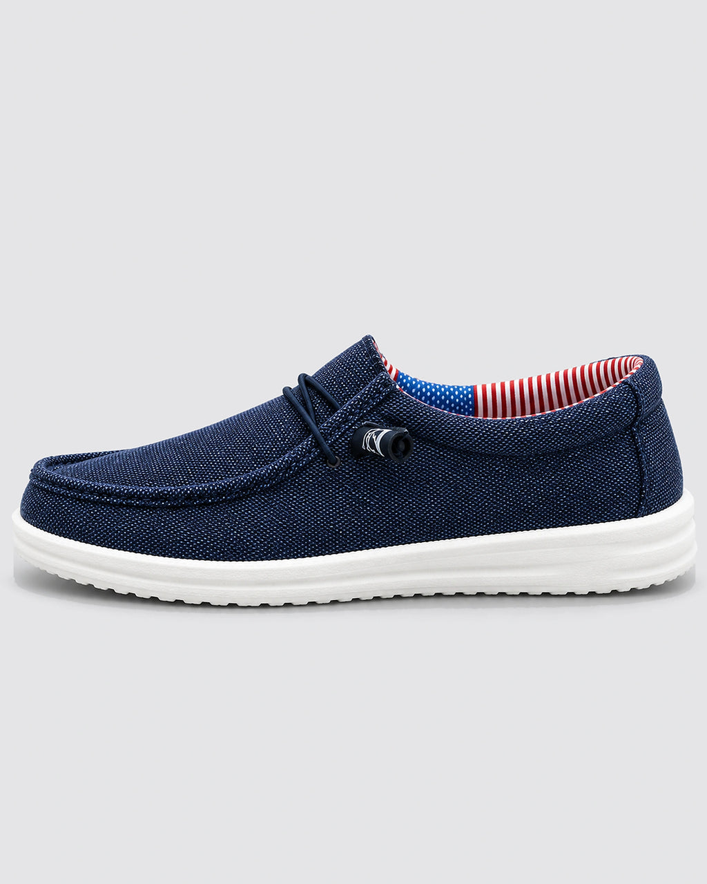 Men's Canvas Slip-On Loafers with Elastic Lacing and Padded Collar – Sterling