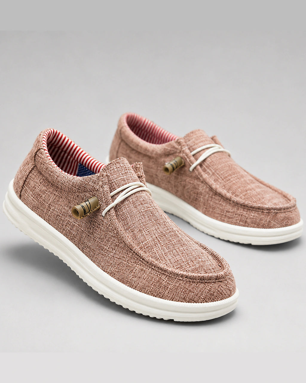 Men's Canvas Slip-On Loafers with Elastic Lacing and Padded Collar – Sterling