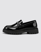 Men's Chunky Sole Patent Leather-Look Horsebit Loafers – Felix