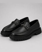 Men's Chunky Sole Patent Leather-Look Horsebit Loafers – Felix