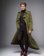 Men's Double-Breasted Belted Trench Coat with Epaulettes – Blair Jane
