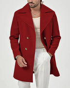 Men's Double-Breasted Wide Lapel Wool-Blend Overcoat – Dora Lou