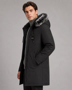 Men's Faux Fur Hooded Parka Jacket with Snap Pockets – Idris