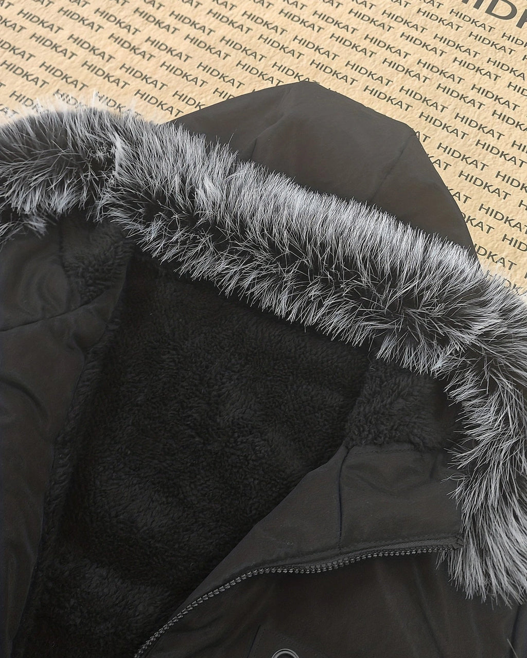 Men's Faux Fur Hooded Parka Jacket with Snap Pockets – Idris