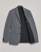 Men's Herringbone Tailored Blazer with Notch Lapel and Patch Pockets – Parker