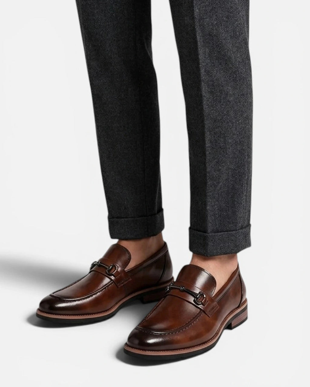 Men's Horsebit Trim Dress Loafers with Stitched Apron Toe – Vince