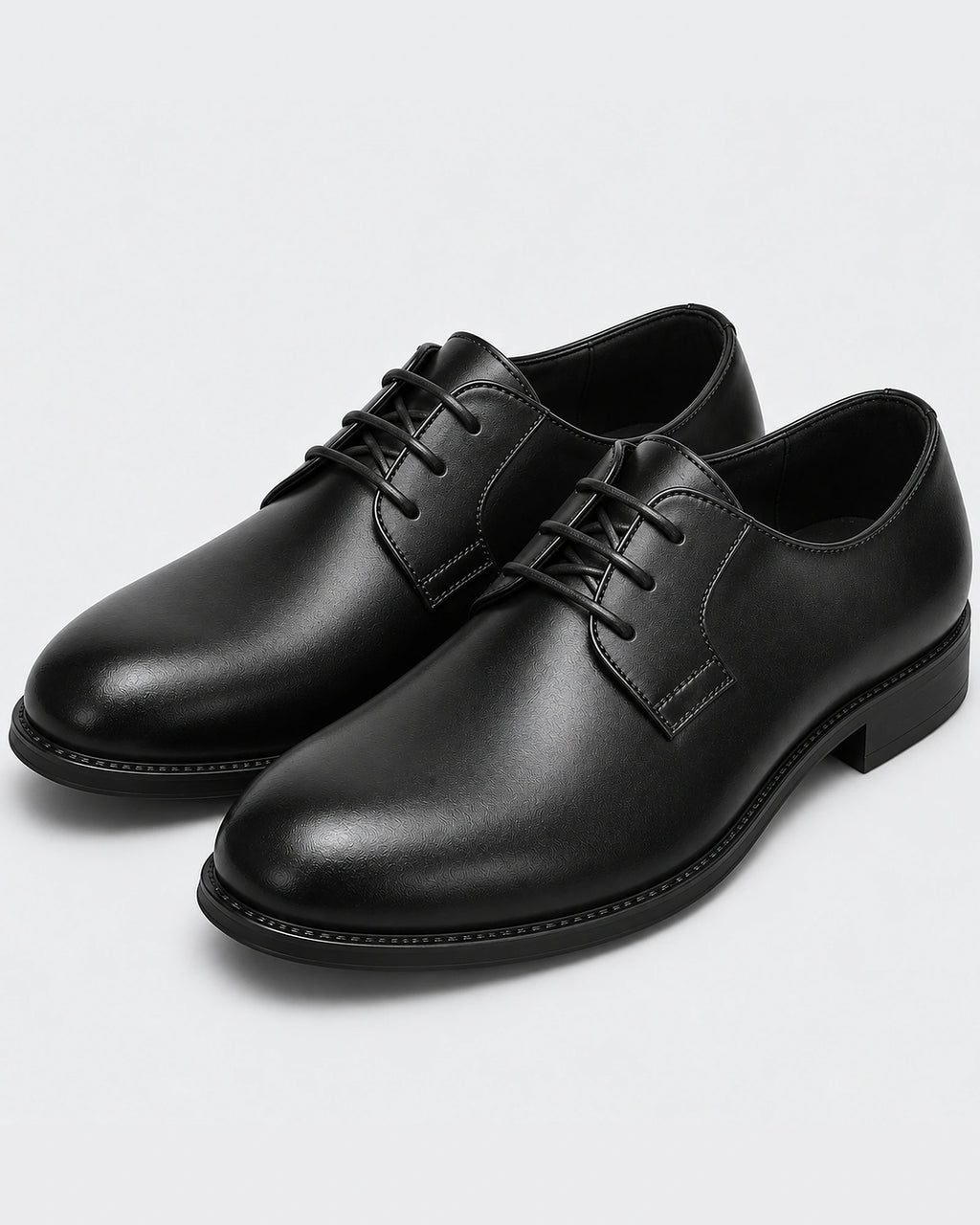 Men's Leather-Look Derby Dress Shoes with Contrast Stitching – Hugo