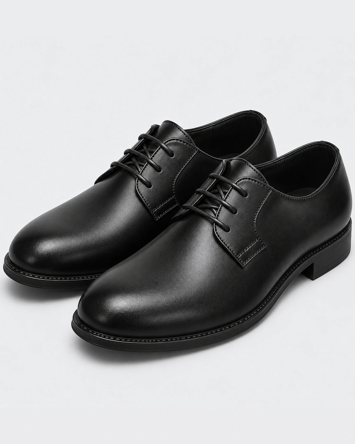 Men's Leather-Look Derby Dress Shoes with Contrast Stitching – Hugo