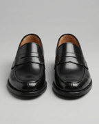 Men's Leather-Look Penny Loafers with Stacked Heel – Vaughn