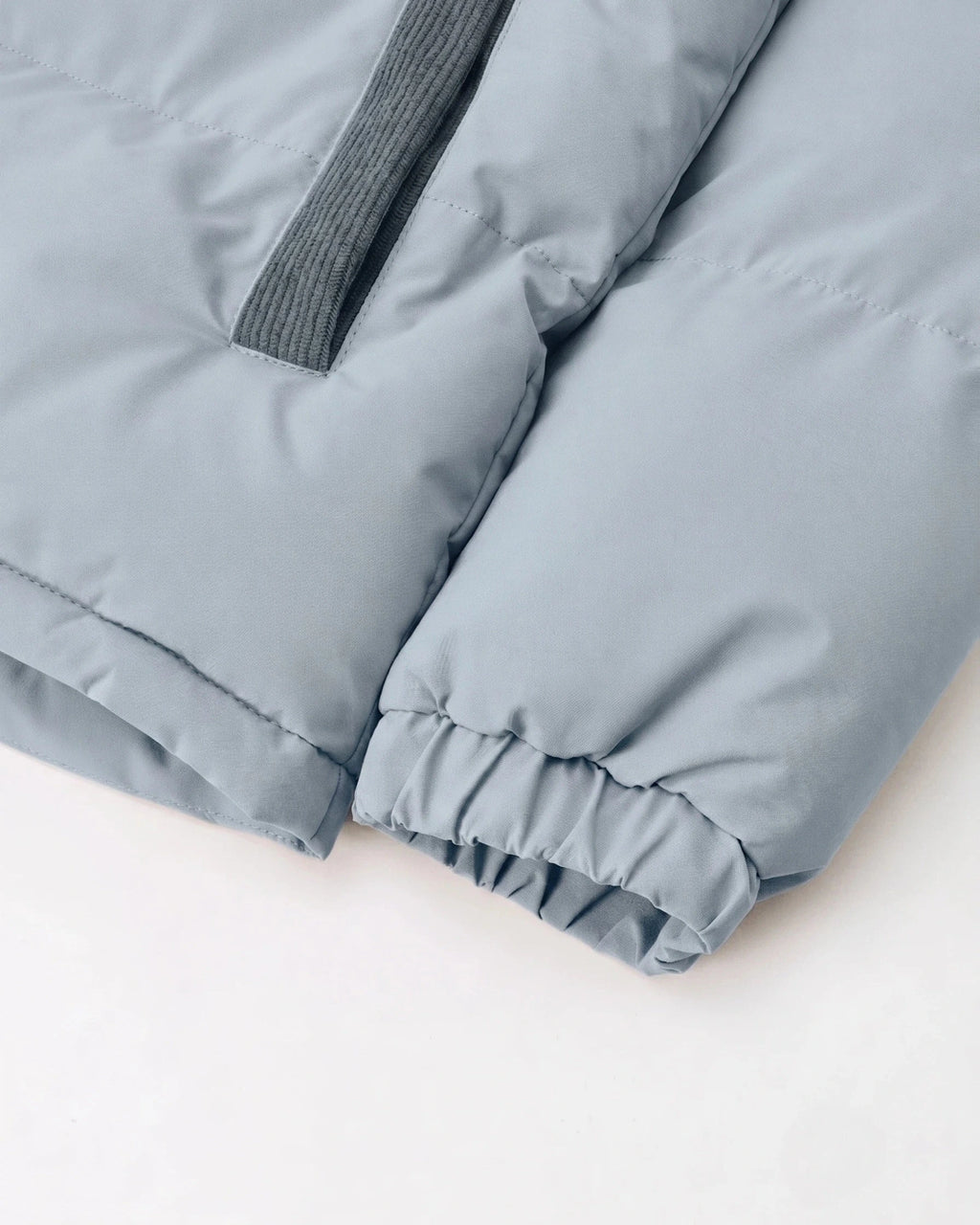Men's Oversized Hooded Puffer Jacket with Corduroy Yoke Panel – Isaac
