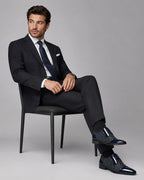 Men's Patent Cap Toe Derby Shoes with Woven Panel Detailing – Presley