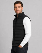 Men's Quilted Stand Collar Zip-Up Gilet with Side Pockets – Wesley