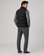Men's Quilted Zip-Front Gilet with Funnel Neck and Side Zip Pockets – Oscar