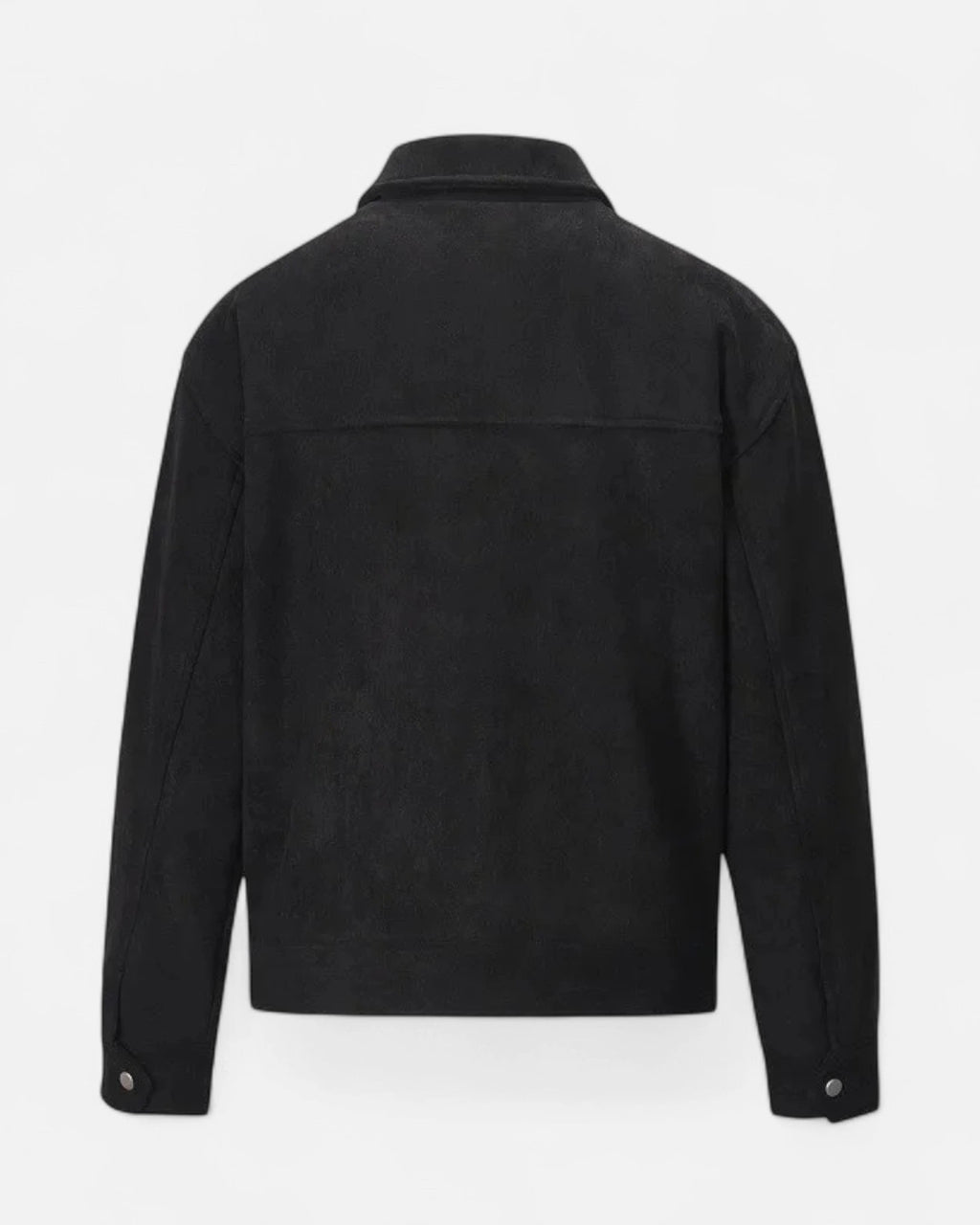 Men's Relaxed Fit Suede-Look Trucker Jacket with Flap Pockets – Bennett