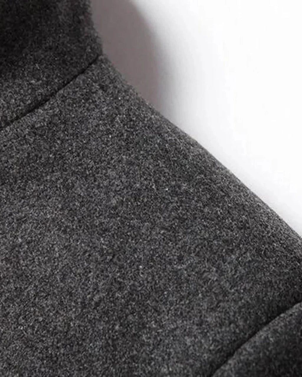 Men's Stand Collar Wool-Blend Overcoat with Button Closure, Slim Fit – Blair Belle