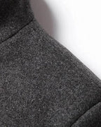 Men's Stand Collar Wool-Blend Overcoat with Button Closure, Slim Fit – Blair Belle