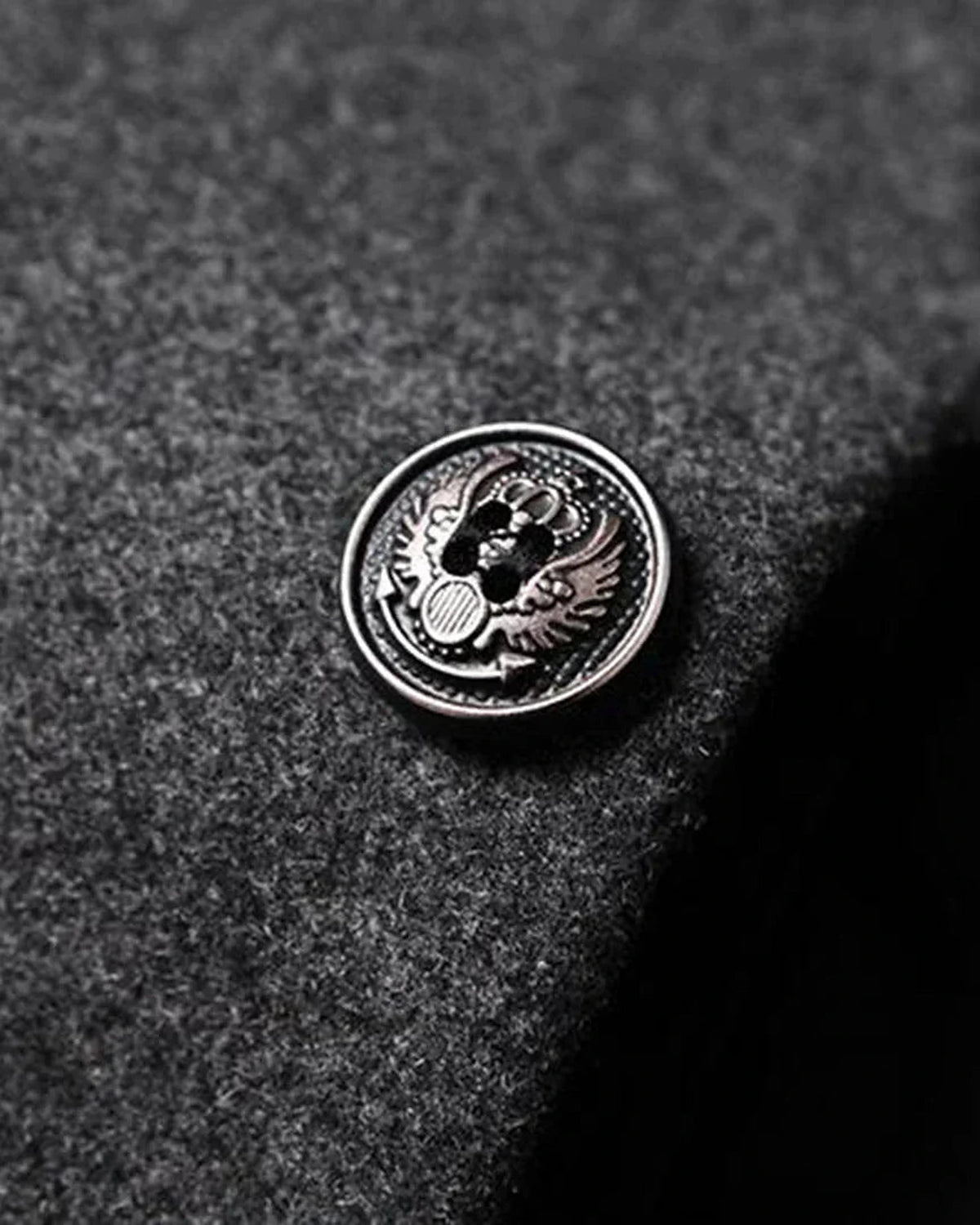 Men's Stand Collar Wool-Blend Overcoat with Button Closure, Slim Fit – Blair Belle