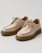 Men's Suede Lace-Up Moccasin Shoes with Apron Toe and Crepe Sole – Dane