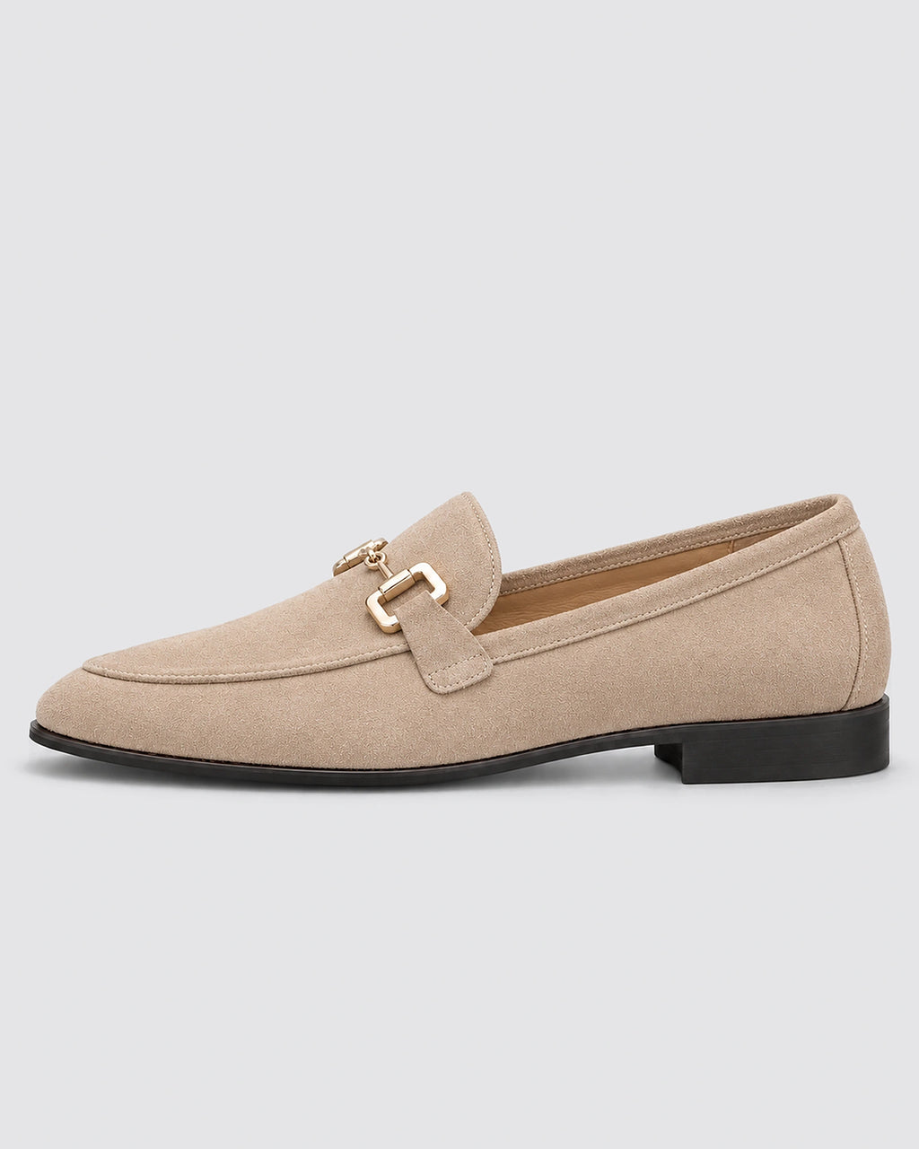 Men's Suede-Look Horsebit Loafers with Stitched Apron Toe – Jude