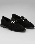 Men's Suede-Look Horsebit Loafers with Stitched Apron Toe – Jude