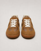 Men's Suede Panel Leather-Look Army Trainers with Gum Sole – Quentin