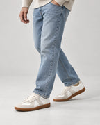 Men's Suede Panel Leather-Look Army Trainers with Gum Sole – Quentin