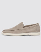 Men's Suede Slip-On Loafers with Stitched Moc Toe – Gideon