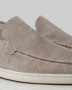 Men's Suede Slip-On Loafers with Stitched Moc Toe – Gideon